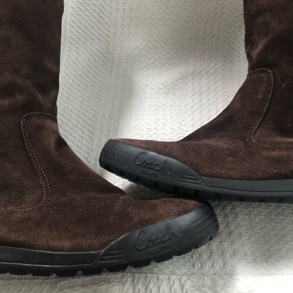 Coach | NWOT Tatum Suede Logo Boots 8.5 - Picture 6 of 8
